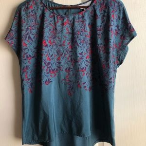 Market & Spruce Mixed Material Top
